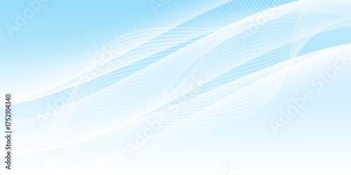Abstract white wavy glowing lines on a blue background. Futuristic digital high-technology pattern. Health Care concept. Vector