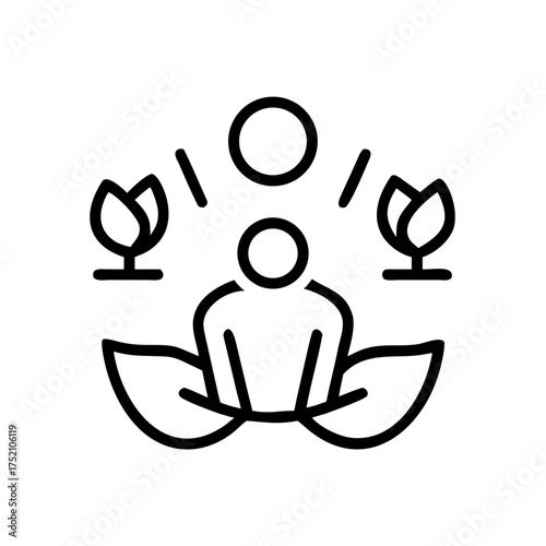 Person meditating in lotus position