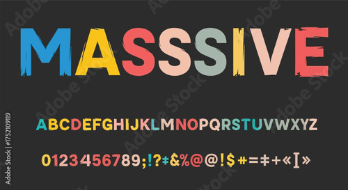playful alphabet vector, colorful typography illustration for creative designs, fun branding, and modern lettering projects that attract attention
