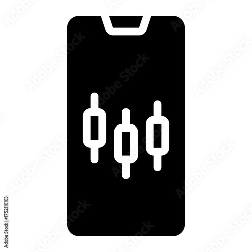 trading glyph icon