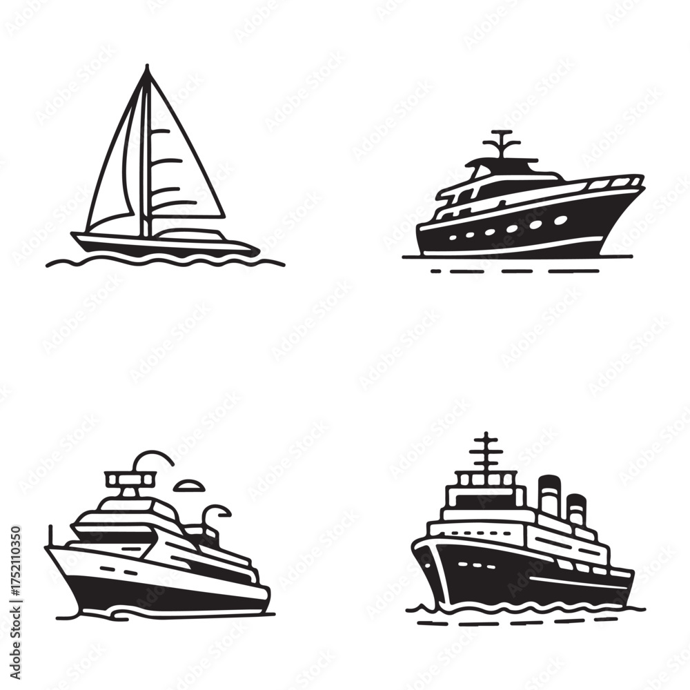 Obraz premium Ocean liner icon design