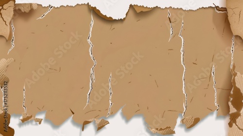 Vintage Textured Materials: Aged Brown Paper, Crumpled Parchment & Grunge Cardboard—Blank Sheets for Antique Design Backdrops