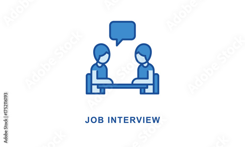 Job Interview Icon Isolated On White Background