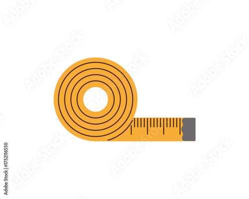 Measuring tape. Color vector illustration on a white background.