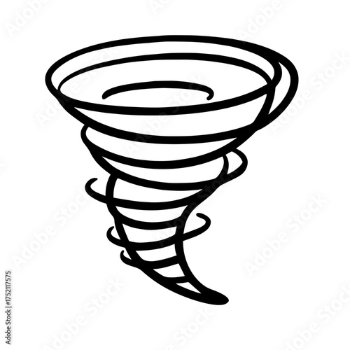 a simple illustration of a tornado