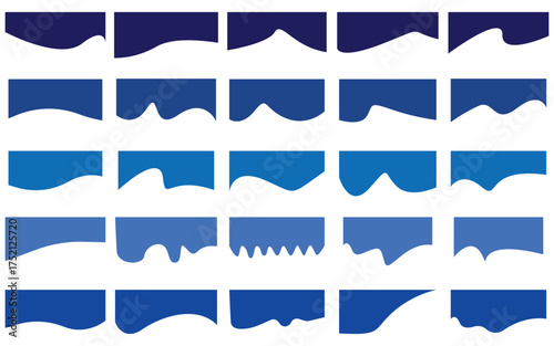  Abstract Geometric and Fluid Divider Shapes – Modern Page Frame, Header, and Footer Vector Collection