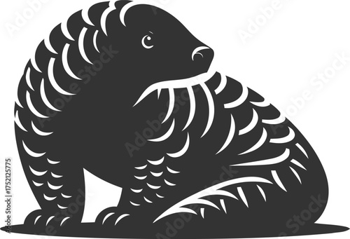 Wallpaper Mural Pangolin animal vector silhouette illustration Torontodigital.ca