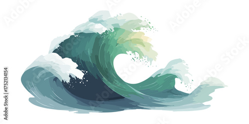 Wave illustration on black background
