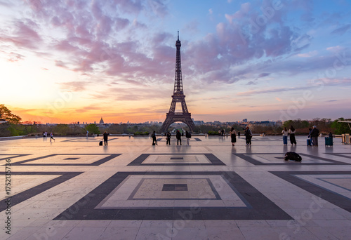 Wallpaper Mural Eiffel tower seen from Trocadero at sunrise, Paris, France Torontodigital.ca