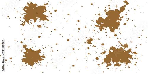 A collection of grunge ink splat and splash patterns, featuring dirty texture and vector illustration for a design backgrounds