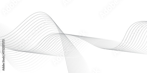 Abstract Gray and White Background Filled with Flowing Particles Represents the Seamless Integration of Technology