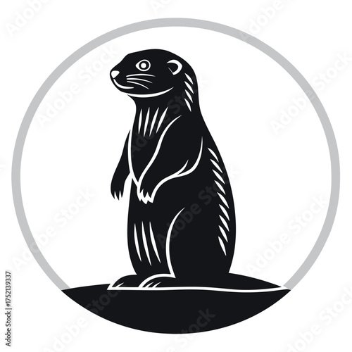 Groundhog Day black color design, solid white background (9).eps