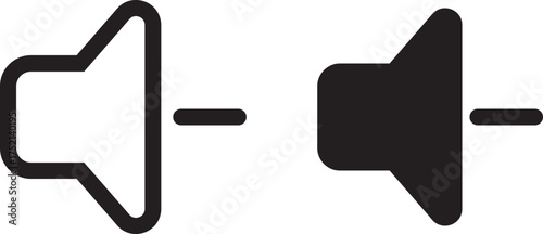 Volume icon set. Speaker icon set. volume icon vector. speaker icon set. full, low, Medium noise icons symbol. sound level. silent signs 