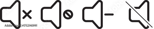 Volume icon set. Speaker icon set. volume icon vector. speaker icon set. full, low, Medium noise icons symbol. sound level. silent signs 