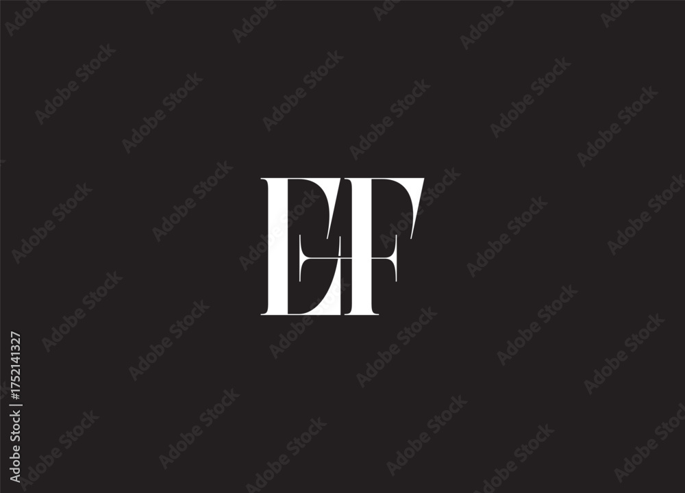 Fototapeta premium Modern EF Monogram Letter Logo Template