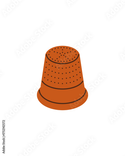 Thimble. Vector illustration on a white background.