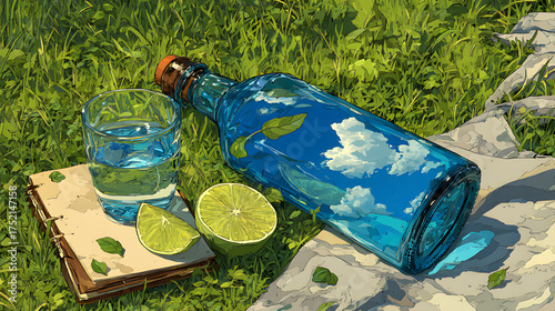 Beautiful camping grassland