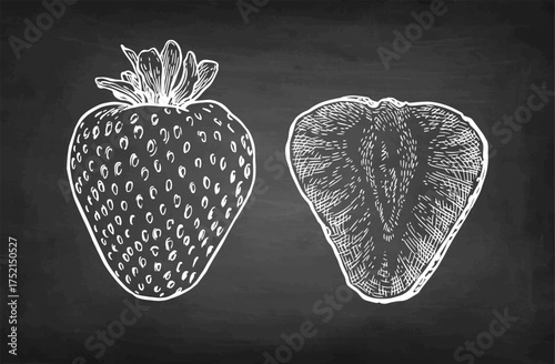Strawberry chalk sketch