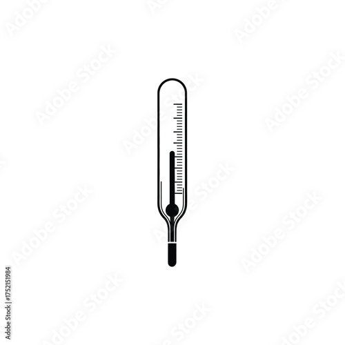 Vintage thermometer silhouette