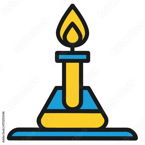 Laboratory Bunsen Burner Icon