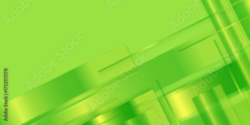Abstract green luxury modern geometry background infused with vibrant neon hues, abstract green technology background with various randomly organized various abstract geometric lines.