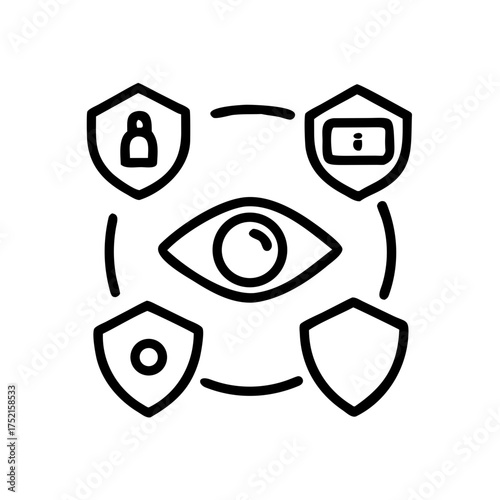 Data privacy icon representing security measures
