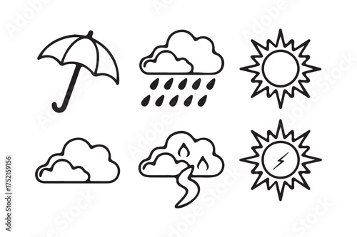  weather vector icons .
