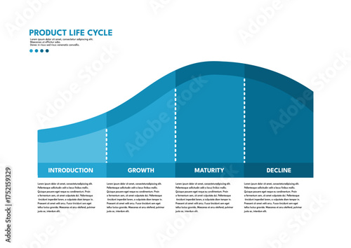 Product life cycle infographic vector illustration