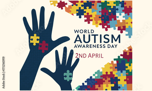 Celebrate World Autism Awareness Day on April 2nd with colorful puzzle-themed art that symbolizes understanding, inclusion, and support for the autism community.