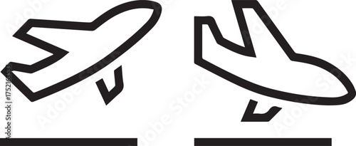 airplane,vector silhouette,minimalist design,black and white,line art
