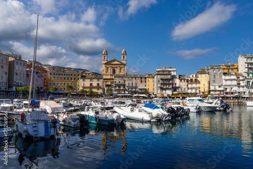 View of the old port of Bastia