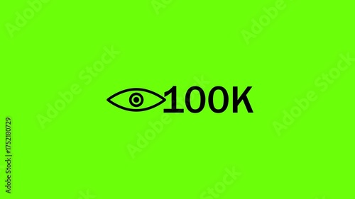 100k views  countdown animation video.