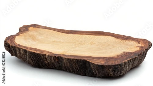 A wooden plank sits on a table, simple yet elegant