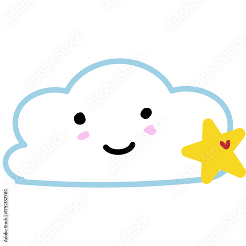 angel baby symbol light above the clouds