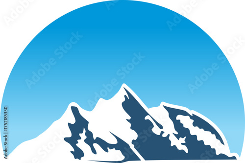 winter landscape with mountains
