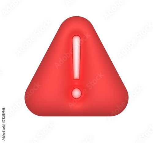 red warning sign . Be careful with triangular shapes. Endangerment signs on isolated background. Caution warning icon .Triangle warning symbol in flat style .Vector illustration