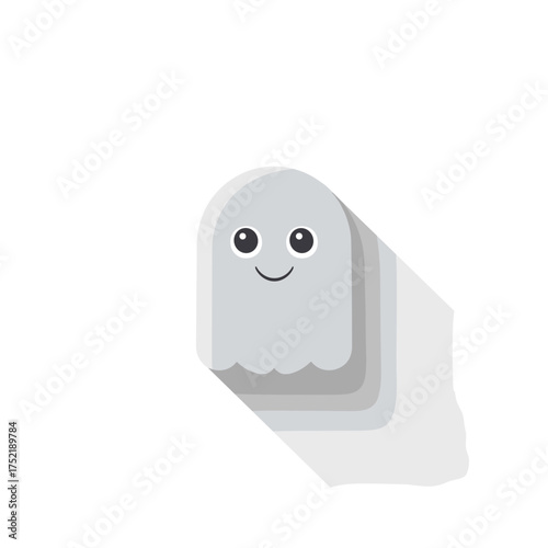 minimal flat vector ghost icon