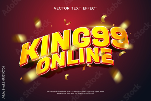 Online casino game vector text effect