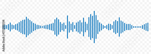 Abstract sound wave stripe lines colorful gradient equalizer isolated on transparent background in concept music, sound, technology on Transparent Background. EPS 10.