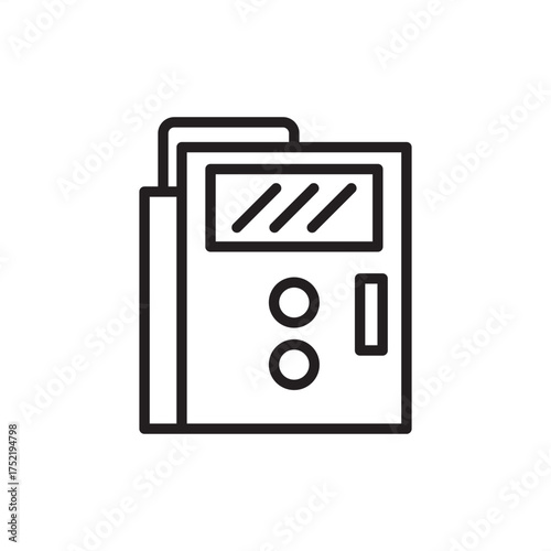 Modern control panel icon designed for automation, industrial, and electrical engineering projects. Ideal for system monitoring, power management, and smart equipment interface graphics.