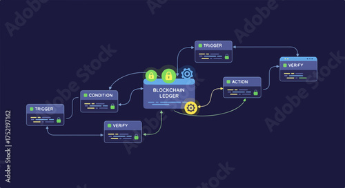 Digital artist illustrates for NFT creation on tablet, laptop shows abstract design. Blockchain technology, crypto coin symbolize secure asset generation in NFT creation. Concept digital ownership,
