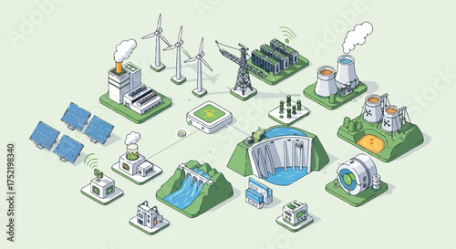 Renewable energy resources form an interconnected system. Renewable energy ensures environmental safety. This integrated system of renewable energy comprises solar panels, wind turbines,