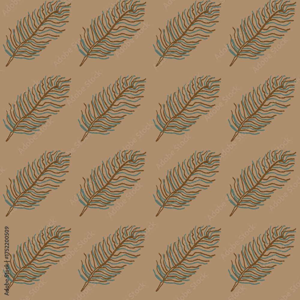 Fototapeta premium seamless pattern with leaves