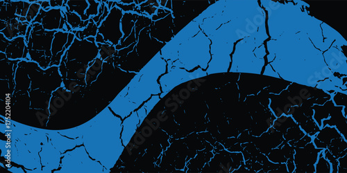black and light blue brush wrap. vector illustration.