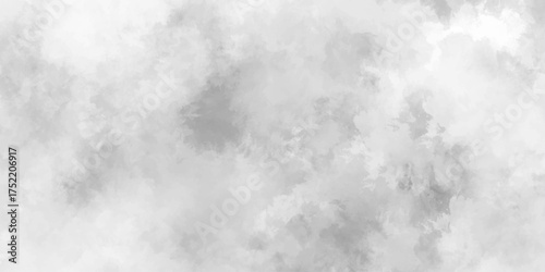 White and gray grunge wall and smoke, cloud texture. gray smoke and fog design texture overlays. hand painted vector on watercolor texture. white paper texture and gray wall background.