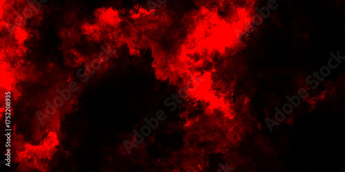 Dark red powder explosion cloud on black background. Abstract red and black grunge texture smoke. smoke fog misty texture overlay on dark black. paranormal red mystic smoke, clouds for movie.