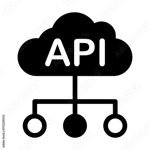API Icon Isolated on Transparent Background. Programming and Software Development Vector Illustration for Web, App, and Technology Design