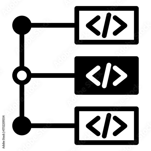 Coding Icon Isolated on Transparent Background. Programming and Software Development Vector Illustration for Web, App, and Technology Design