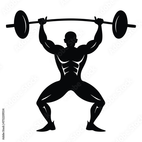 Gym Bodybuilder Silhouette | Fitness and Strength Vector Design