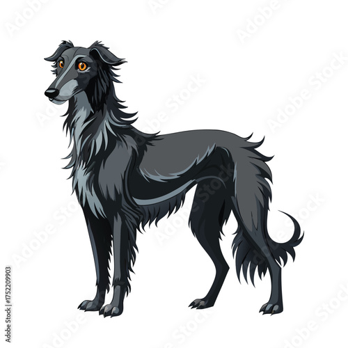 A captivating illustration of a dignified black person in a formal setting rendered with vibrant cmyk colors and classic helvetica and courier fonts